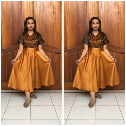 Konveksi/Dress/Aura Kombinasi/Satin/Brokat/Tile/Jumbo