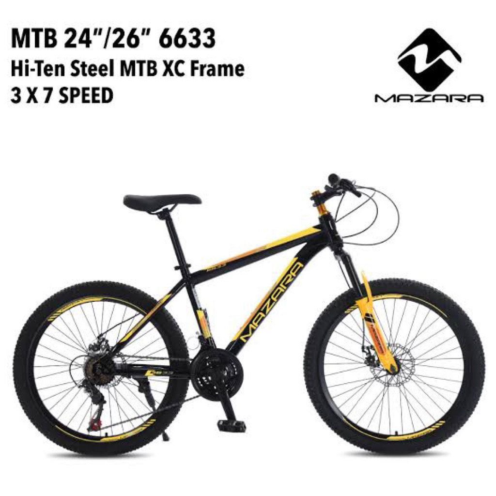 SEPEDA GUNUNG MTB MERK MAZARA 24/26