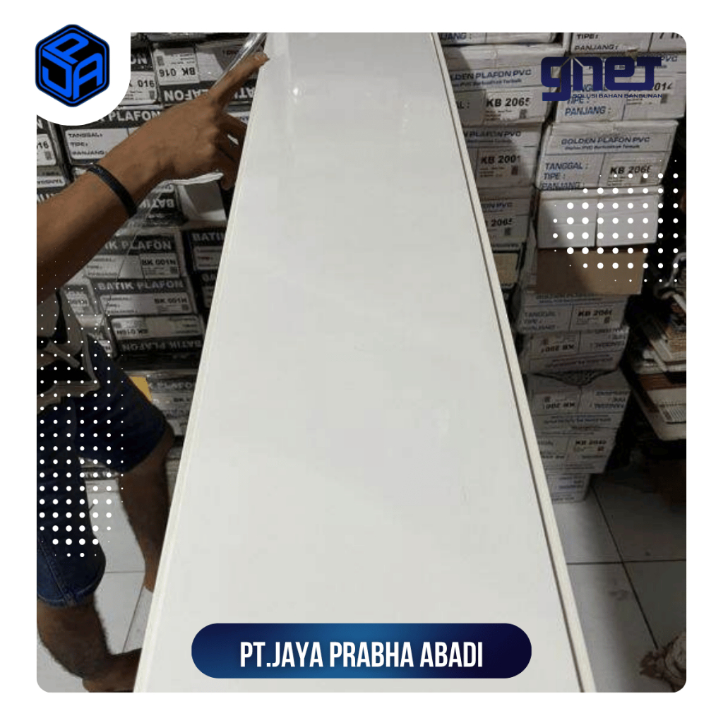 PLAFON PVC PUTIH POLOS MEREK GNET