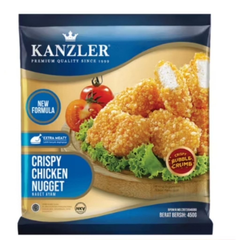 

kanzler crispy chicken nugget 450gr,kenzler crispy,naget kenzler