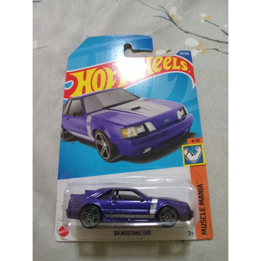 hotwheels '84 mustang cvo purple