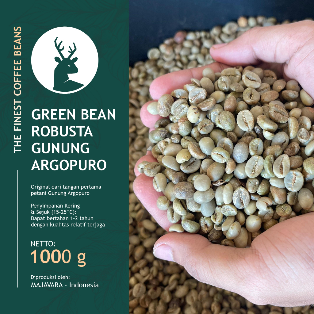 GREEN BEAN ROBUSTA ASLI GUNUNG ARGOPURO 1KG