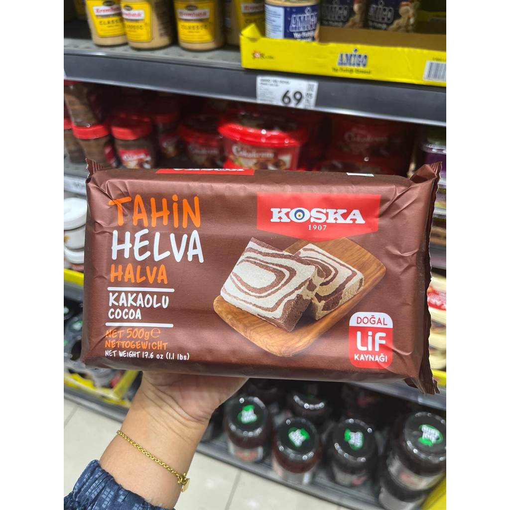 

TAHIN HELVA MANISAN KHAS TURKI MAKANAN DARI BIJI WIJEN TAHIN