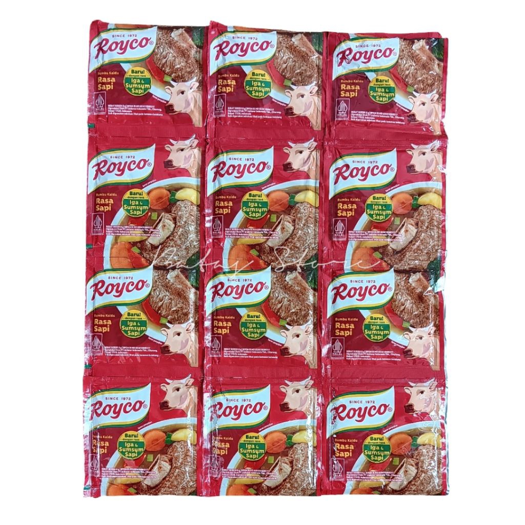 

Royco Kaldu Sapi Sachet 8g - 1 Pak isi 36 pcs | Bumbu Penyedap Masakan Praktis