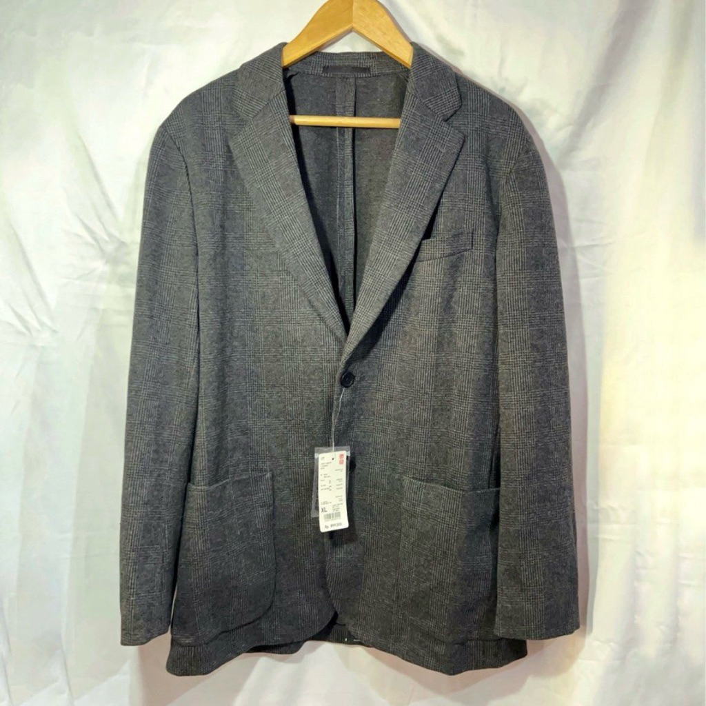 Blazer Uniqlo Tartan New Lengkap Tag