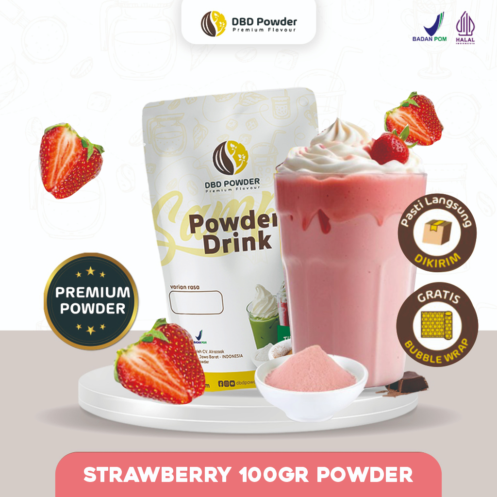 

Bubuk Minuman Stroberi 100 Gram - Powder Strawberry 100 Gram