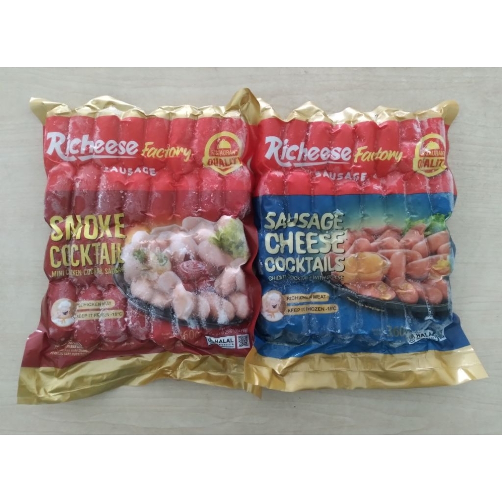 

Richeese Factory sosis smoke cocktail & sausage cheese cocktail 360 gr