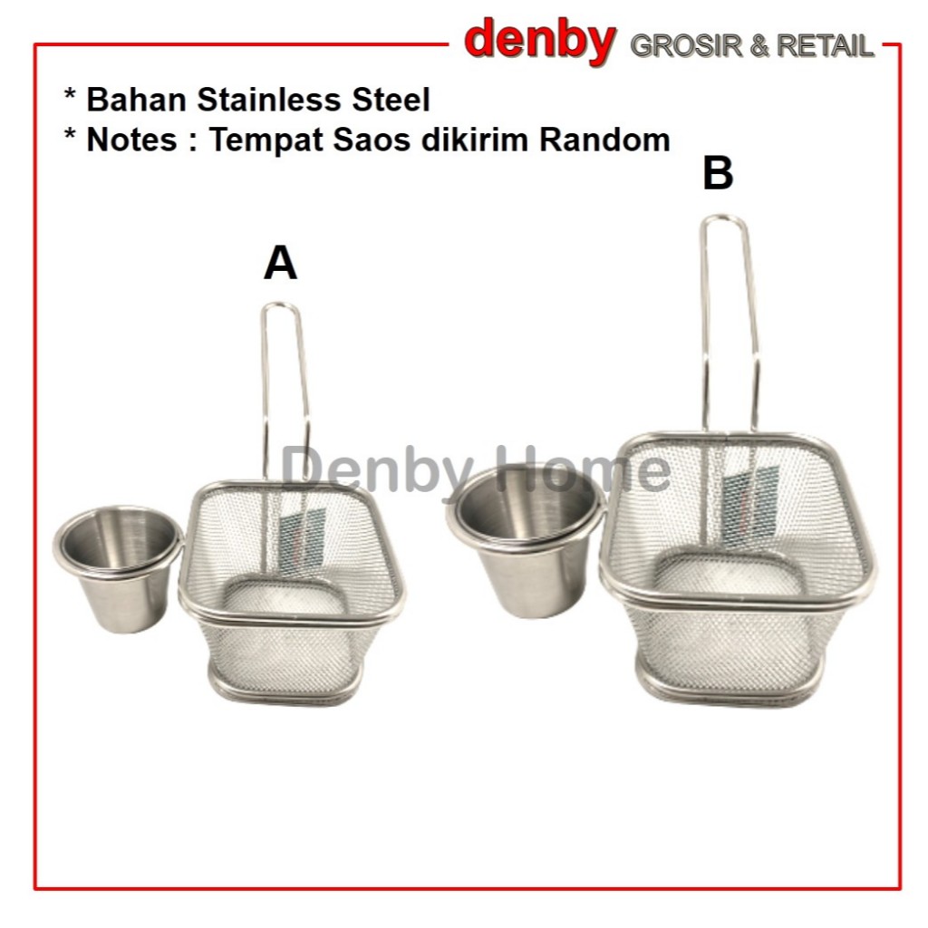 Reno Keranjang Saji kentang Mini French Fries Serving Basket