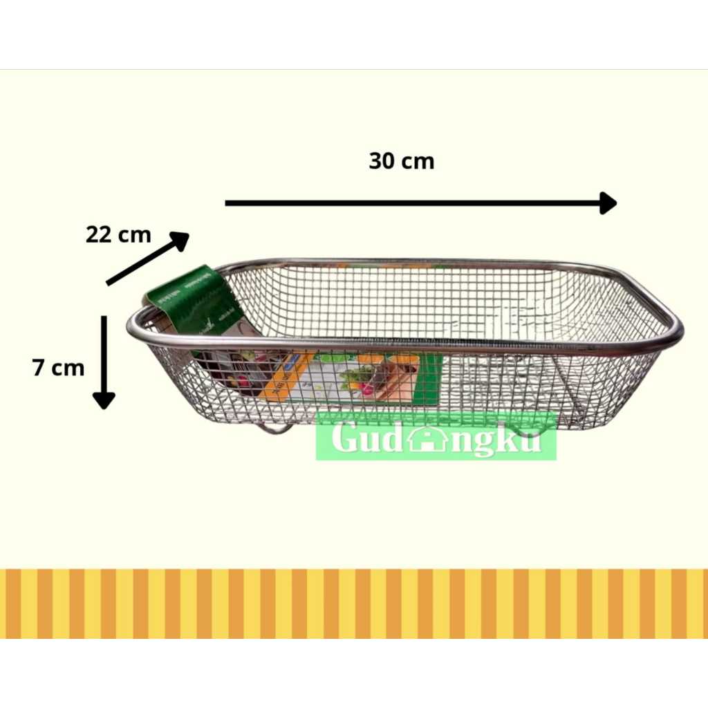 Keranjang Tirisan Stainless Peniris Gorengan/Sayuran