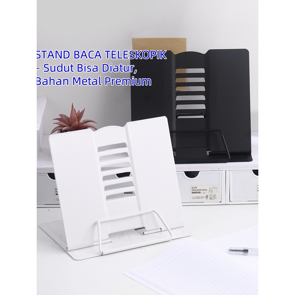 

Alat Baca Pegangan Buku Berdiri Book Stand Reading Holder Adjustable / Book Stand