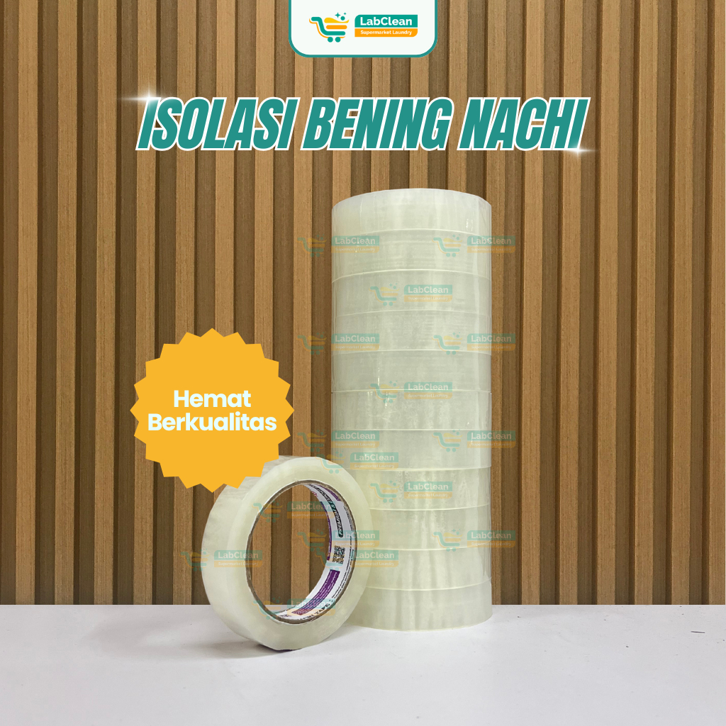 

Isolasi Bening NACHI 24mm | Perekat Transparan Packing Laundry Praktis