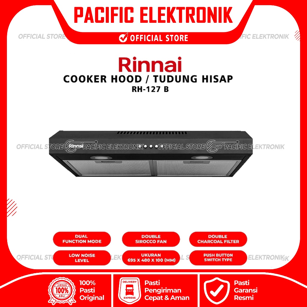 Cooker Hood Rinnai 70cm RH-127B / 127B