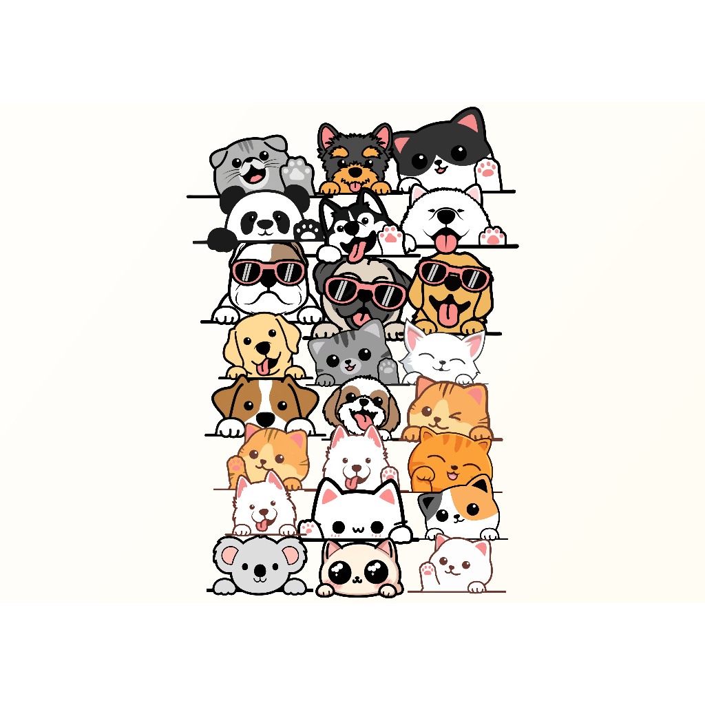 Stiker Vinyl Aesthetic Anti Air - Sticker Helm Buku Mobil Koper Case Laptop Motor Custom Waterproof