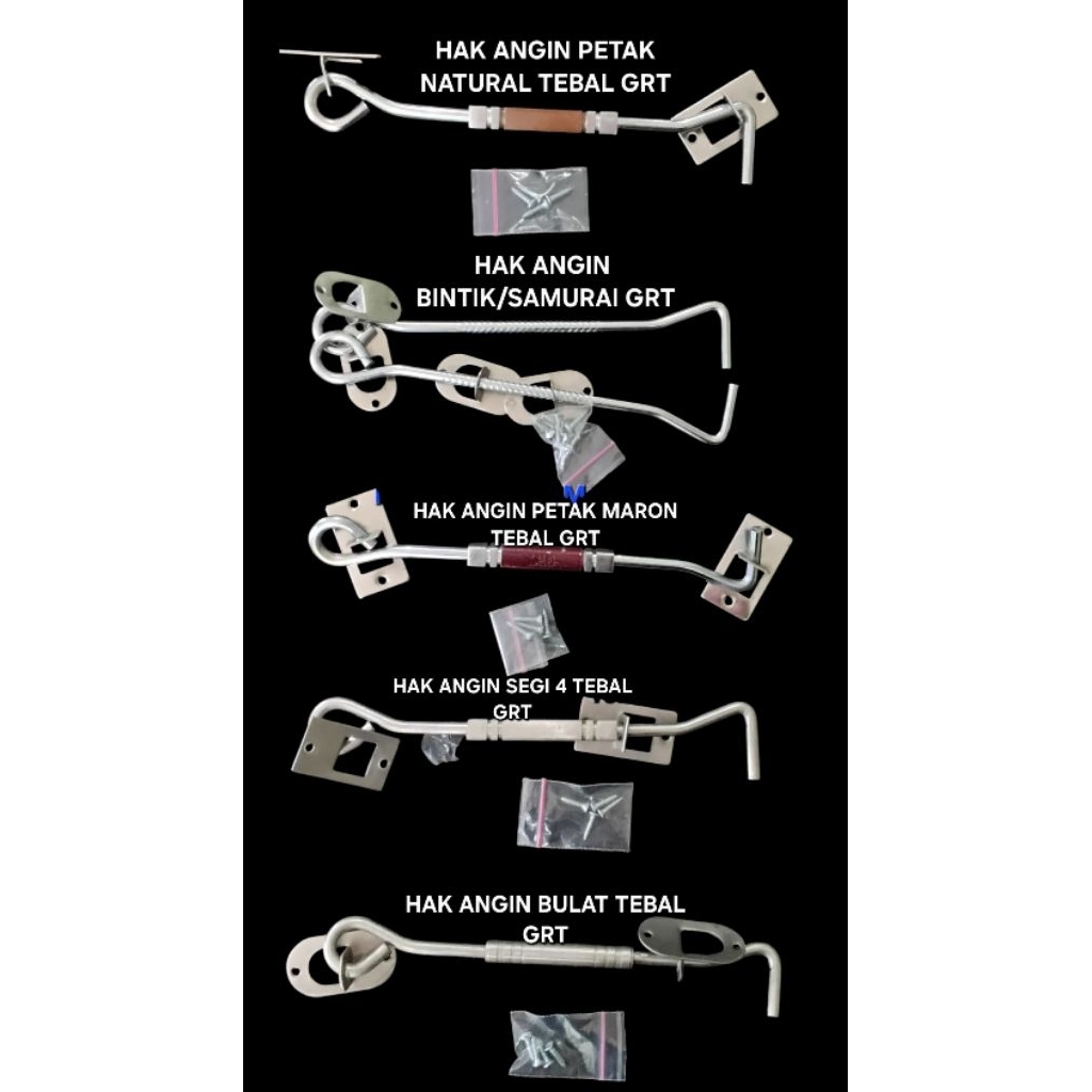 HAK ANGIN GRT / HAK ANGIN  PENAHAN JENDELA / CENTOLAN JENDELA