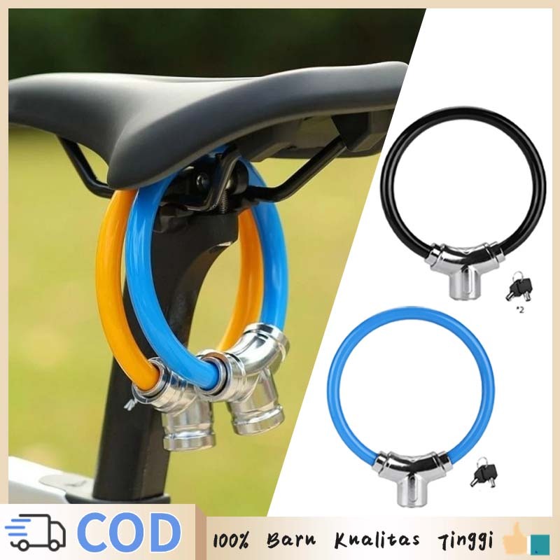 Cable Lock Sepeda Kunci Rantai Portable Anti Maling - Gembok Kawat Pengaman Sepeda MTB Roadbike