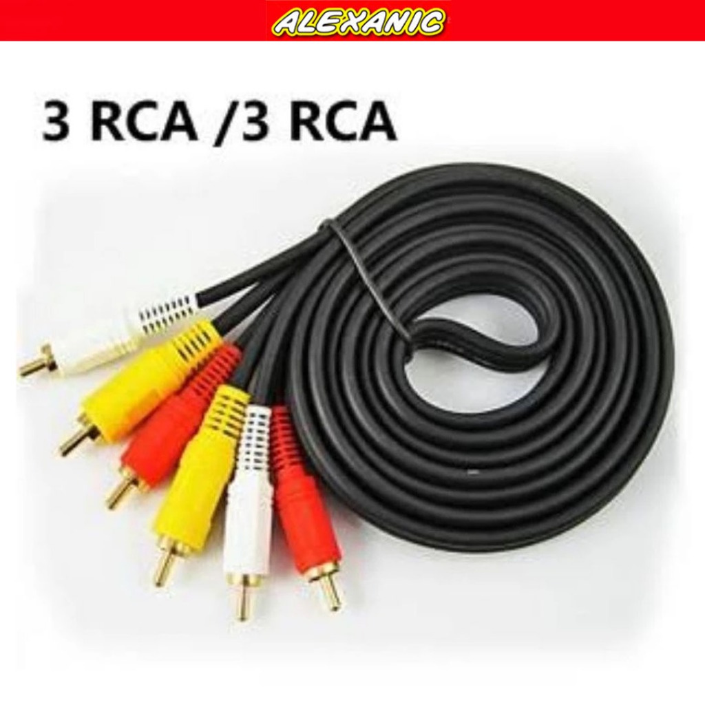 Kabel 3 RCA AV to 3 RCA AV 1.5 meter | Cable Kabel AV RCA 3 to 3 RCA AV SC 1.5 M | Kabel RCA to RCA 