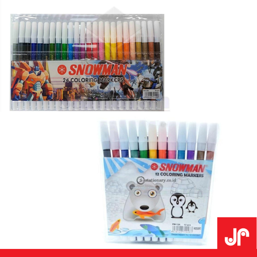 

SNOWMAN SPIDOL WARNA 12 & 24 WARNA PW-12A PW-24A / SPIDOL KECIL WARNA/ COLORING MARKER SNOWMAN