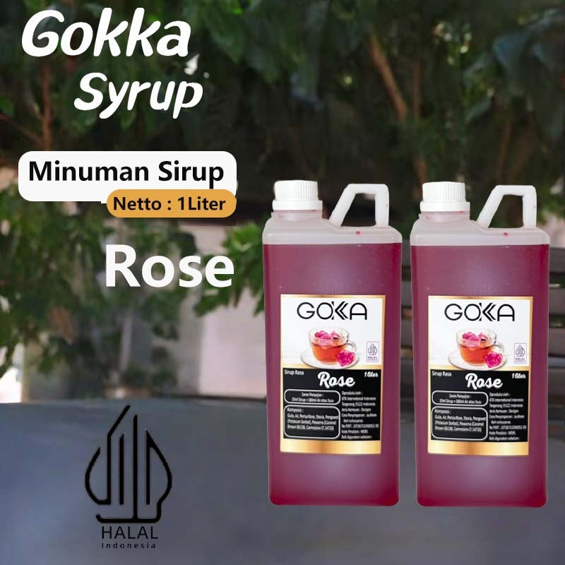 

GOKKA Sirup Minuman Rasa Rose 1L Syrup / Rose Juice