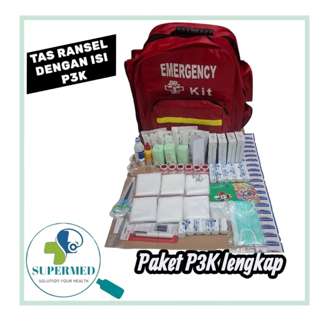Ransel P3k isi Paket Tas Ransel P3k Dengan isi Type A /P3k Type B / Type C P3k Dengan isi Type A /P3