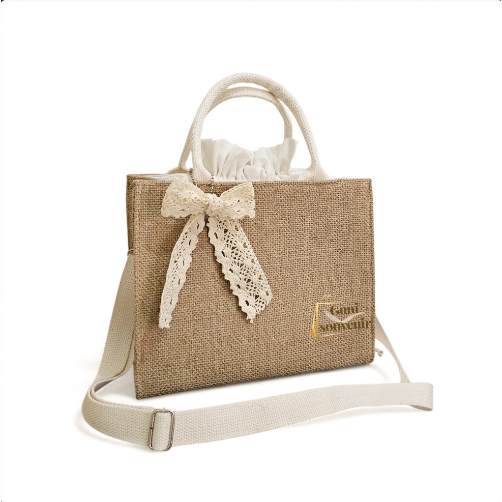 Totebag Wanita Tas Tinjing Tas wanita Kapasitas Besar Dengan Tali Serut