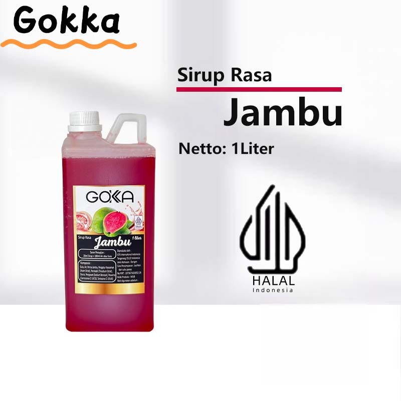 

Gokka Jambu Sirup Minuman 1L - Jambu Flavor Syrup / Sirup Jambu