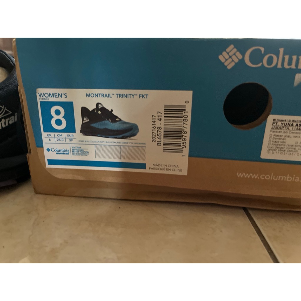 Columbia Montrail Size 39 – Bekas Sekali Pakai, Sepatu Hiking Wanita
