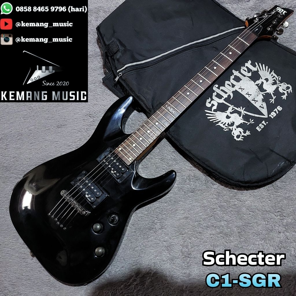 schecter c1 sgr gitar metal original humbucker gitar bekas
