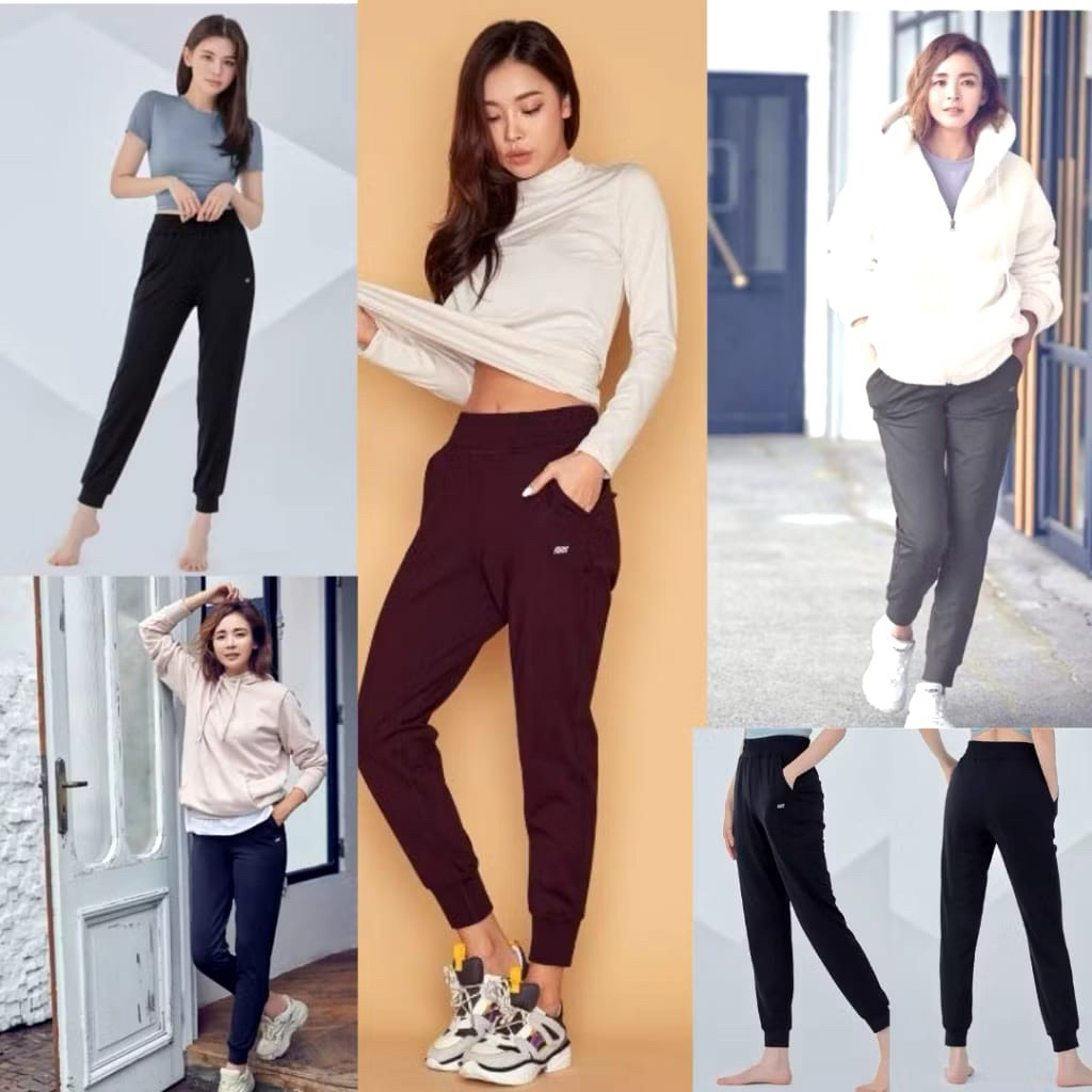 S N N   Metro City  Celana Jogger Wanita Scuba STL  Women Stretch Active Jogger Pants  K.374