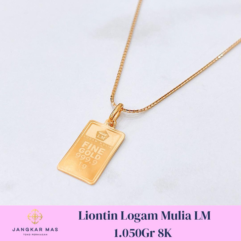 LIONTIN EMAS LOGAM MULIA LM BERAT 1.050GR KADAR 8K