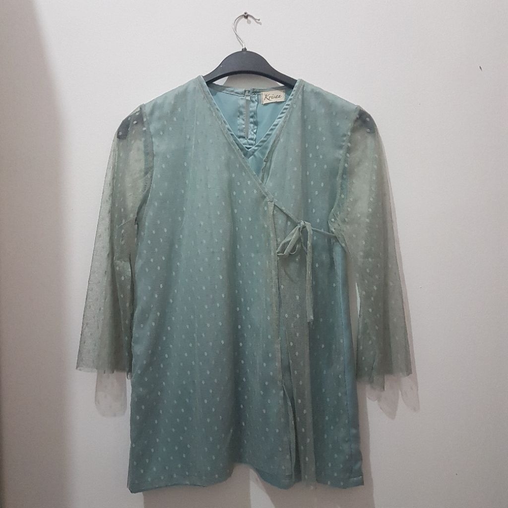 Atasan Wanita Blouse Kimono Tile Dot Baju Kondangan Cewe Perempuan Cewek