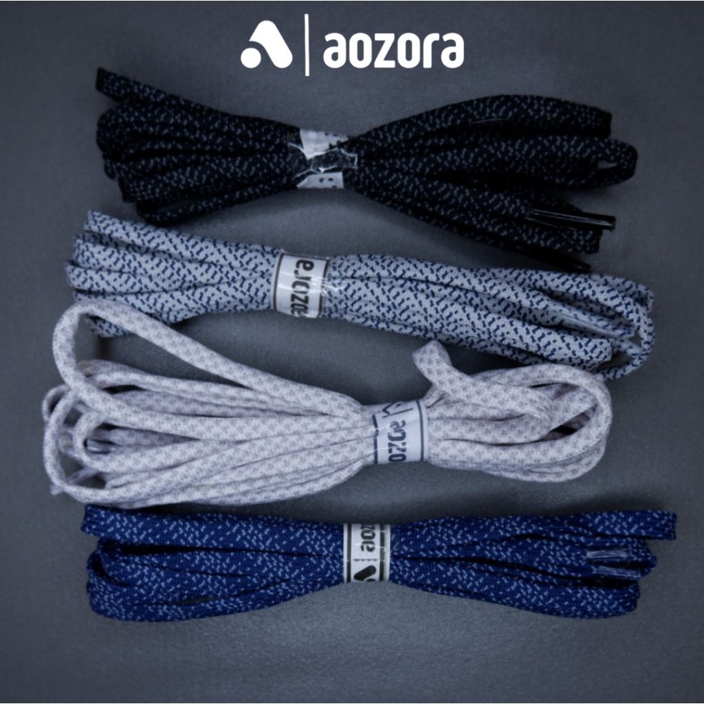 tali sepatu motif garis, tali sepatu bola futsal motif uk 4mm-5mm bahan polyester