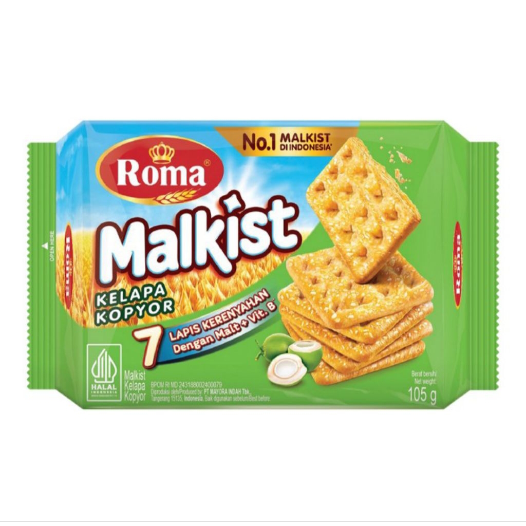 

Roma Malkist Crackers Kelapa Kopyor 105 g