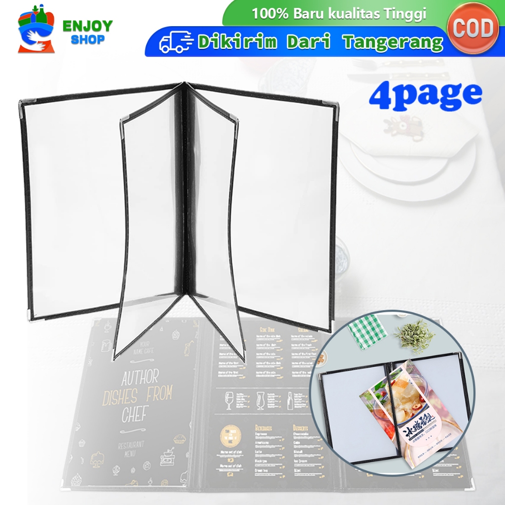 

Buku Menu Restoran A4 Cover Pelindung Restaurant Menu Covers 4 Halaman 8 Sisi Hitam