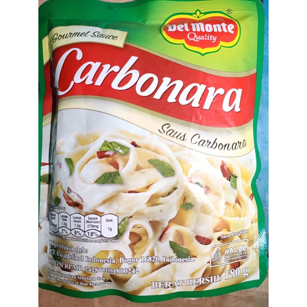 

DELMONTE SAUCE CARBONARA 180gr