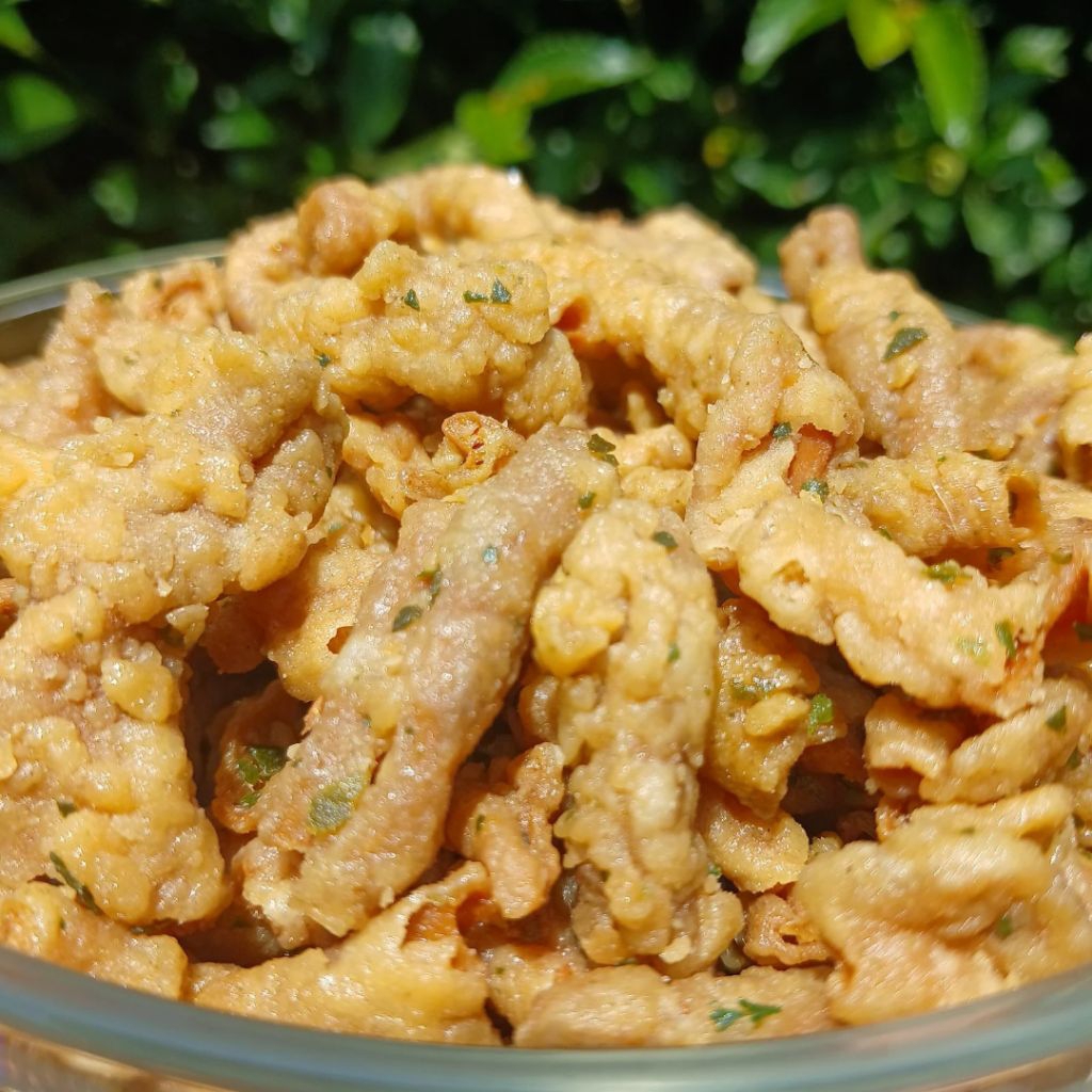 

Usus Ayam Krispy Kemasan 1kg Pedas Daun Jeruk