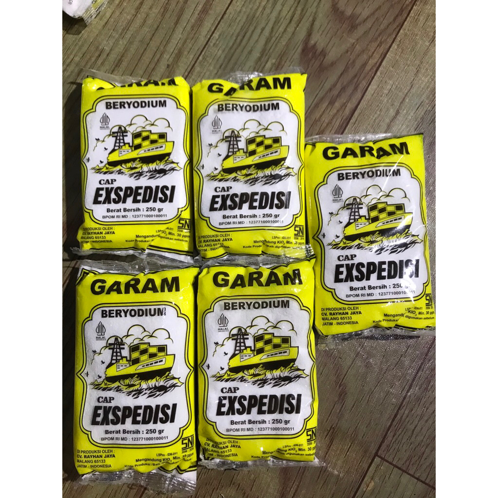 

(5PCS) garam halus beryodium cap EXSPEDISI kemasan 250gram
