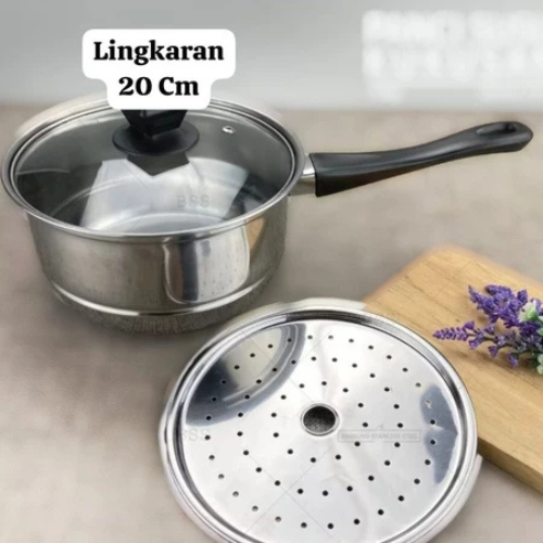 Panci Kukus/ Panci Mie/ Panci Tutup kaca/Terlaris/Panci kukus terbaru terlaris