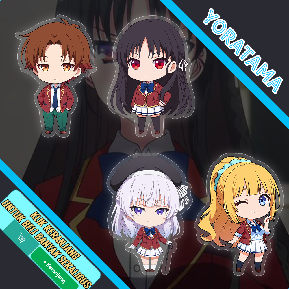 Gantungan Kunci Classroom of Elite, Keychain Anime Lucu