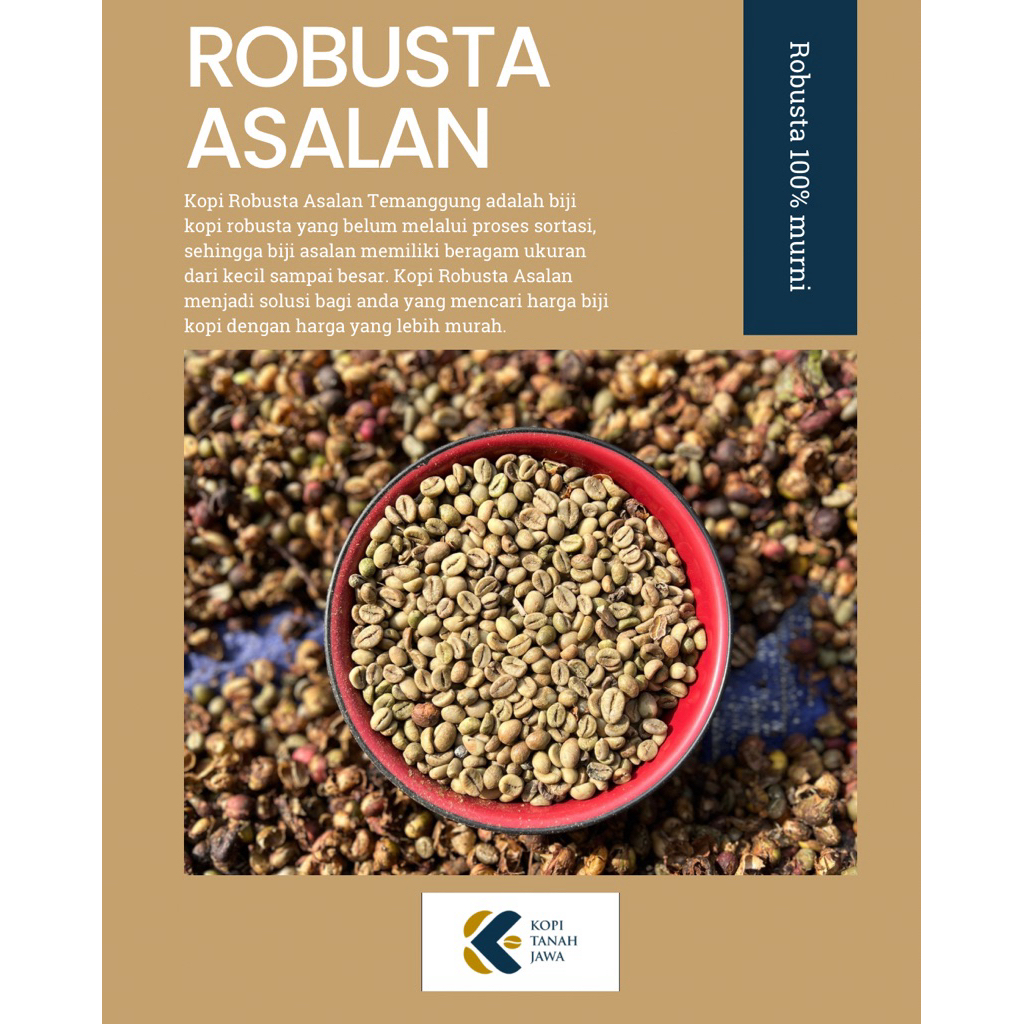 

20Kg [Biji kopi]Robusta Asalan Temanggung