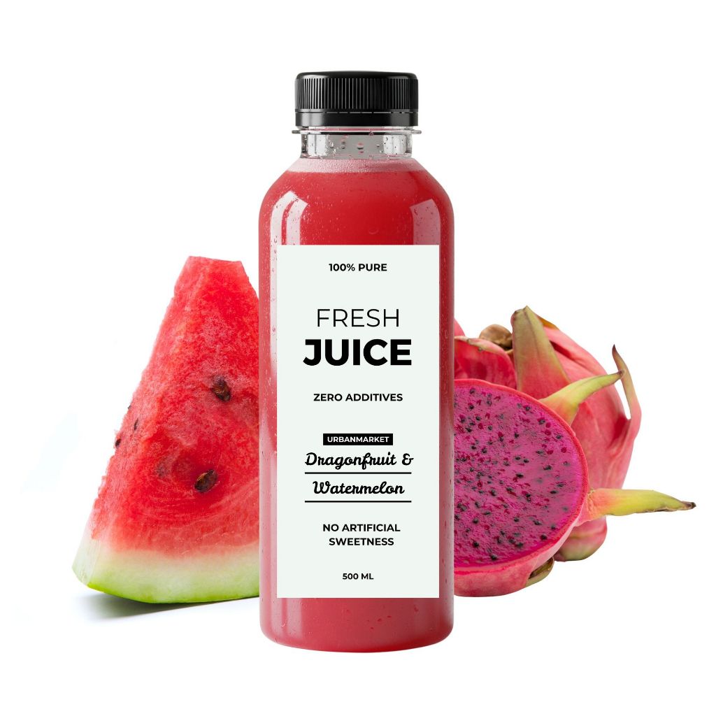

Jus Buah Naga Semangka Segar Cold Pressed 500 ml – 100% Buah Asli, Murni Tanpa Gula Tambahan