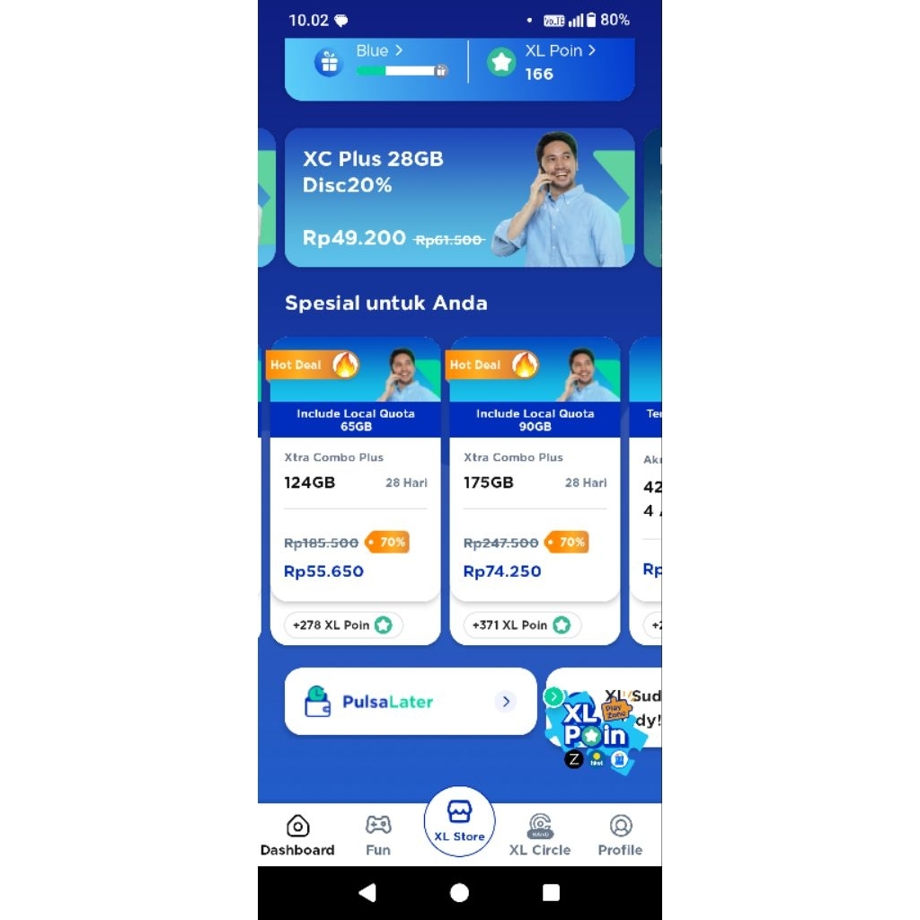 Kartu XL Diskon 70% ekstra