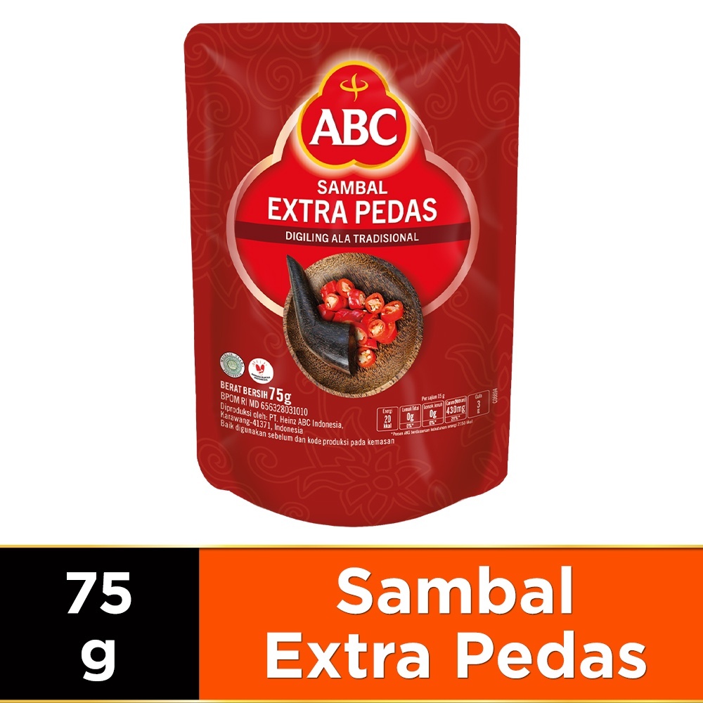 

ABC SAMBAL EXTRA PEDAS PCH 75G