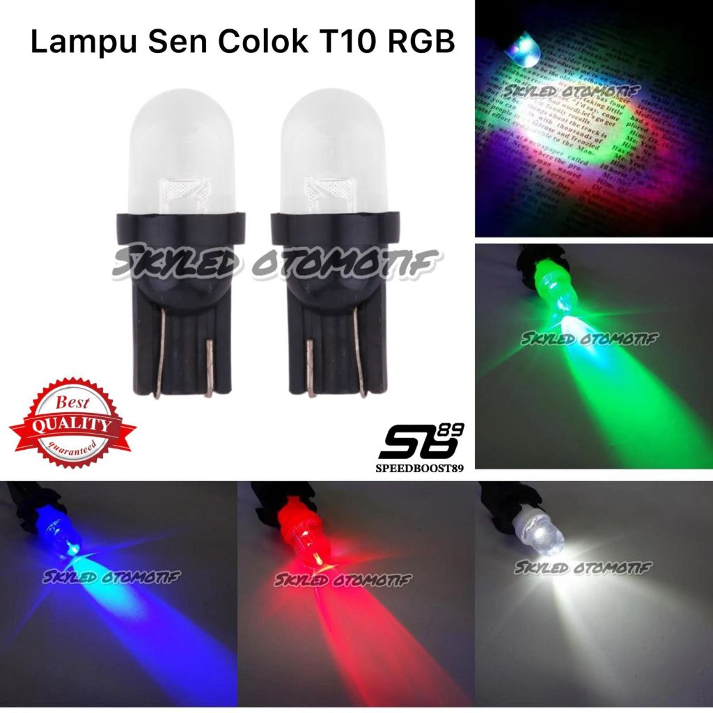 Lampu Led Sein Sen Senja Colok T10 Rgb Bulb Lampu Senja Kedip 7 Warna Universal