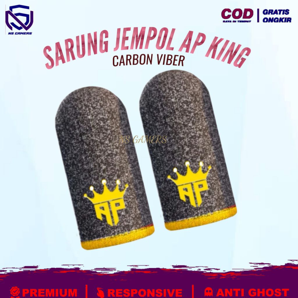 MURAH AP KING CARBON ANDRA GZ AKSESORIS GAME MOBILE LEGENDS & FF ANTI KERING RESPONSIF JOYSTICK