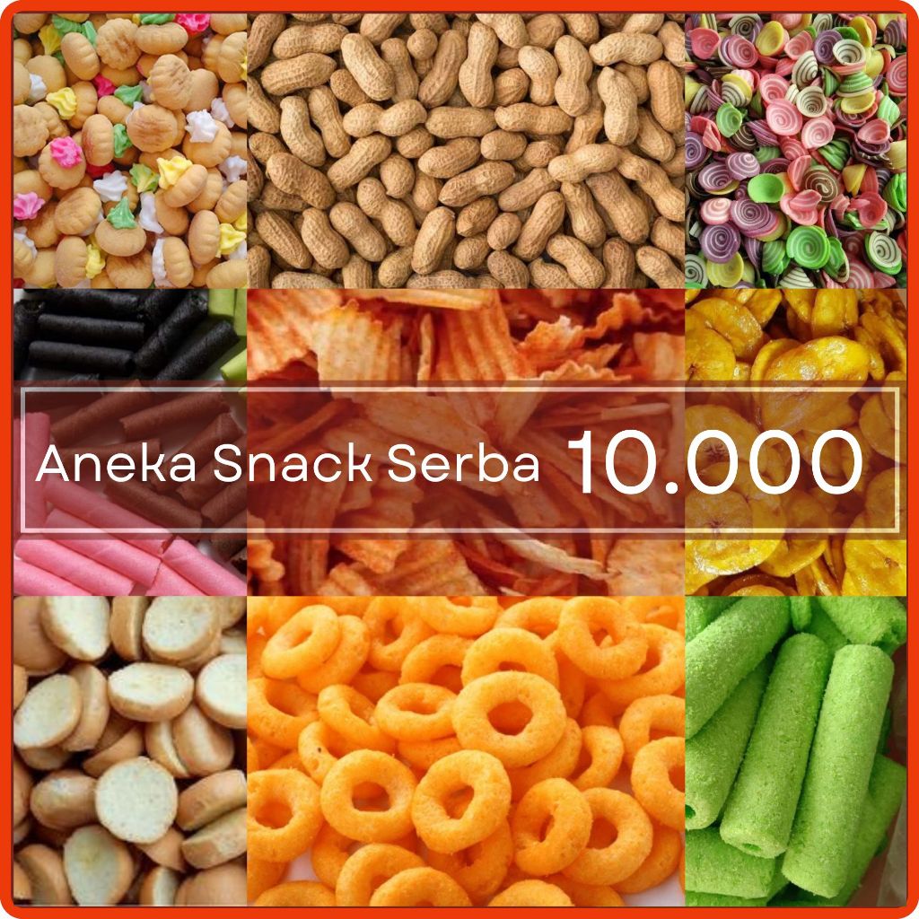 

QUINNBE aneka snack kiloan / makanan ringan / cemilan murah serba 10rb manis pedas gurih