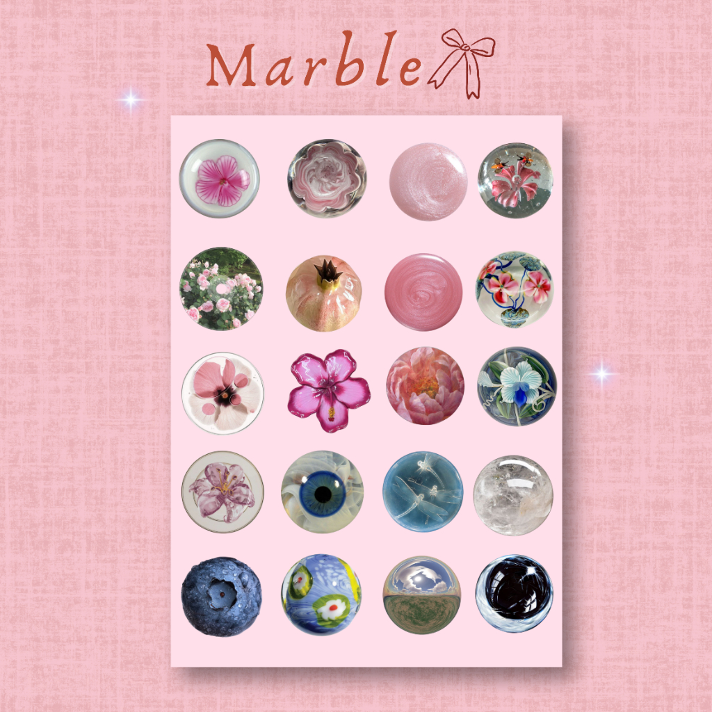 

Marble - Aesthetic Vinyl Sticker Pack with Kiss Cut (A6)