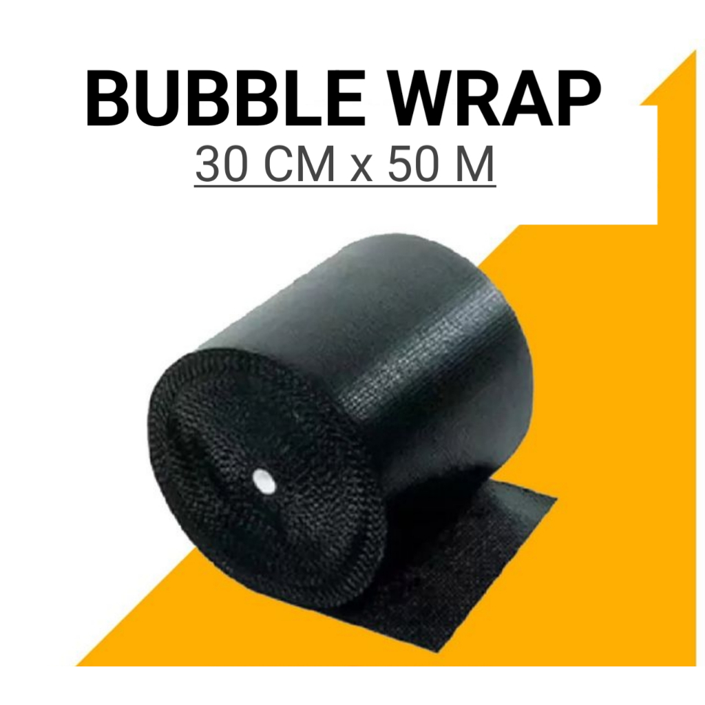 

[ PAKET - TERMURAH ] Bubble Wrap Hitam Bening Roll 30 CM X 50 M SPX Instant Grab Gosend harga murah