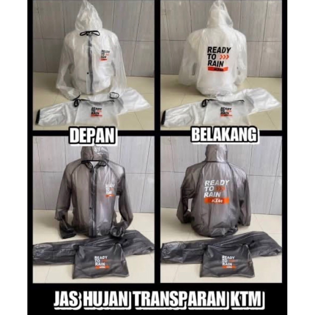 jas hujan transparan ktm