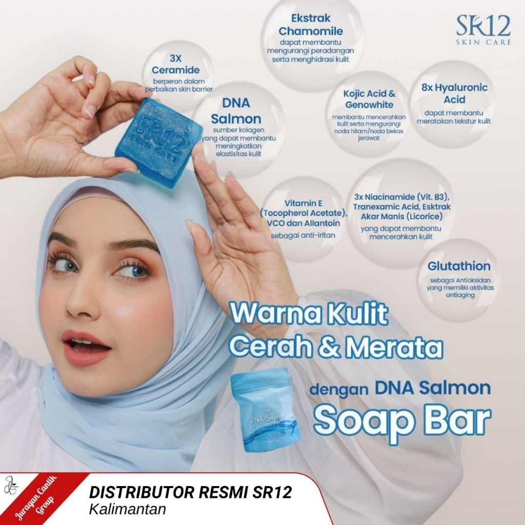 SR12 DNA Salmon Soap Bar | Sabun batang DNA Salmon