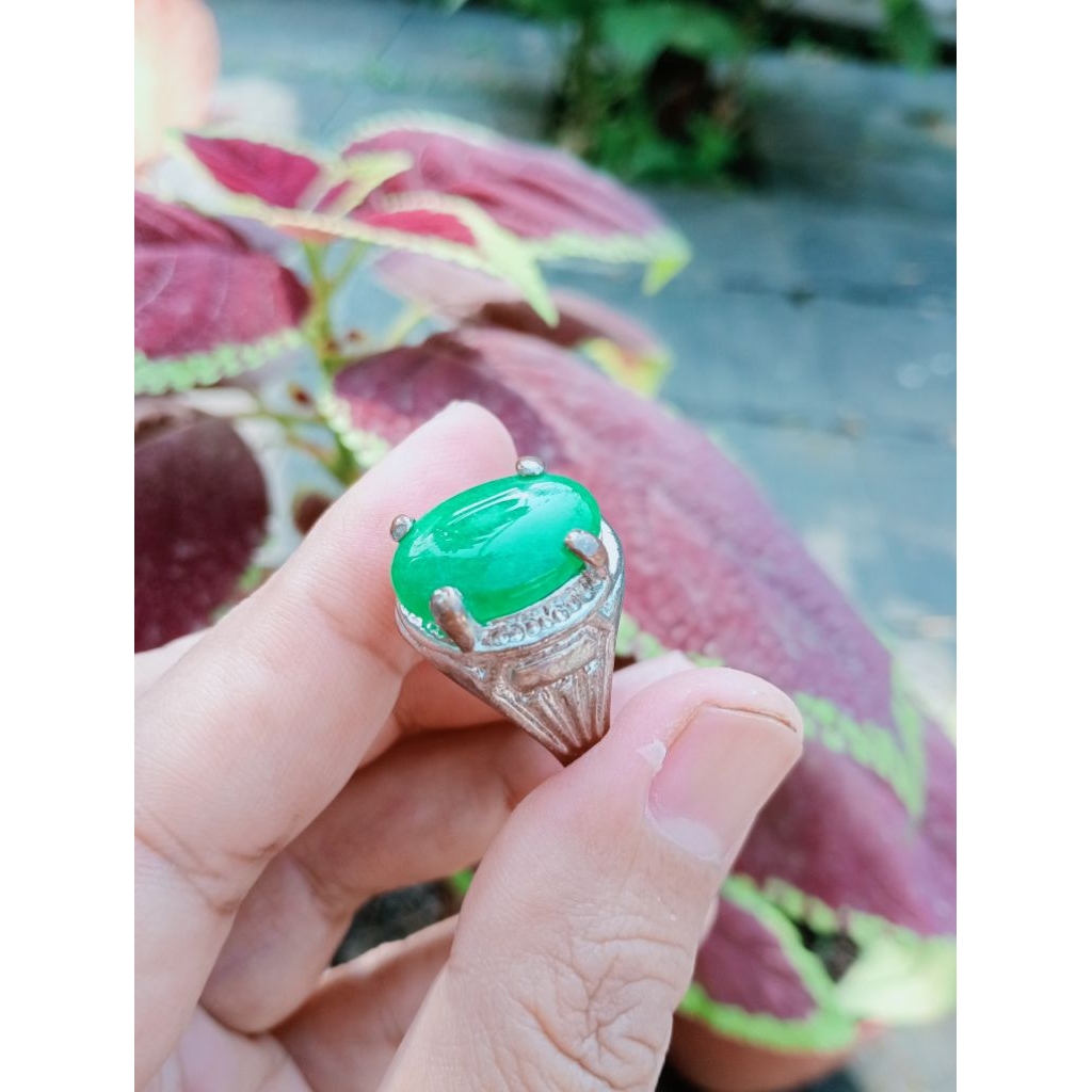 Batu Hijau Lumut Natural